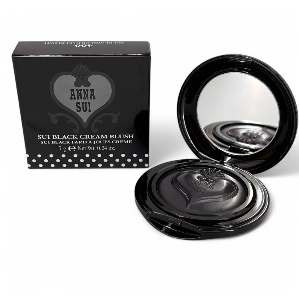 Anna Sui Black Cream Blush Magical Black to Blooming Rose Japan NIB